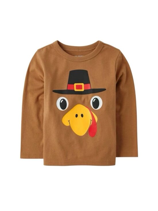 The Children's Place Other - The Children’s Place Toddler Boys Turkey Face Graphic Tee Size 4T Thanksgiving